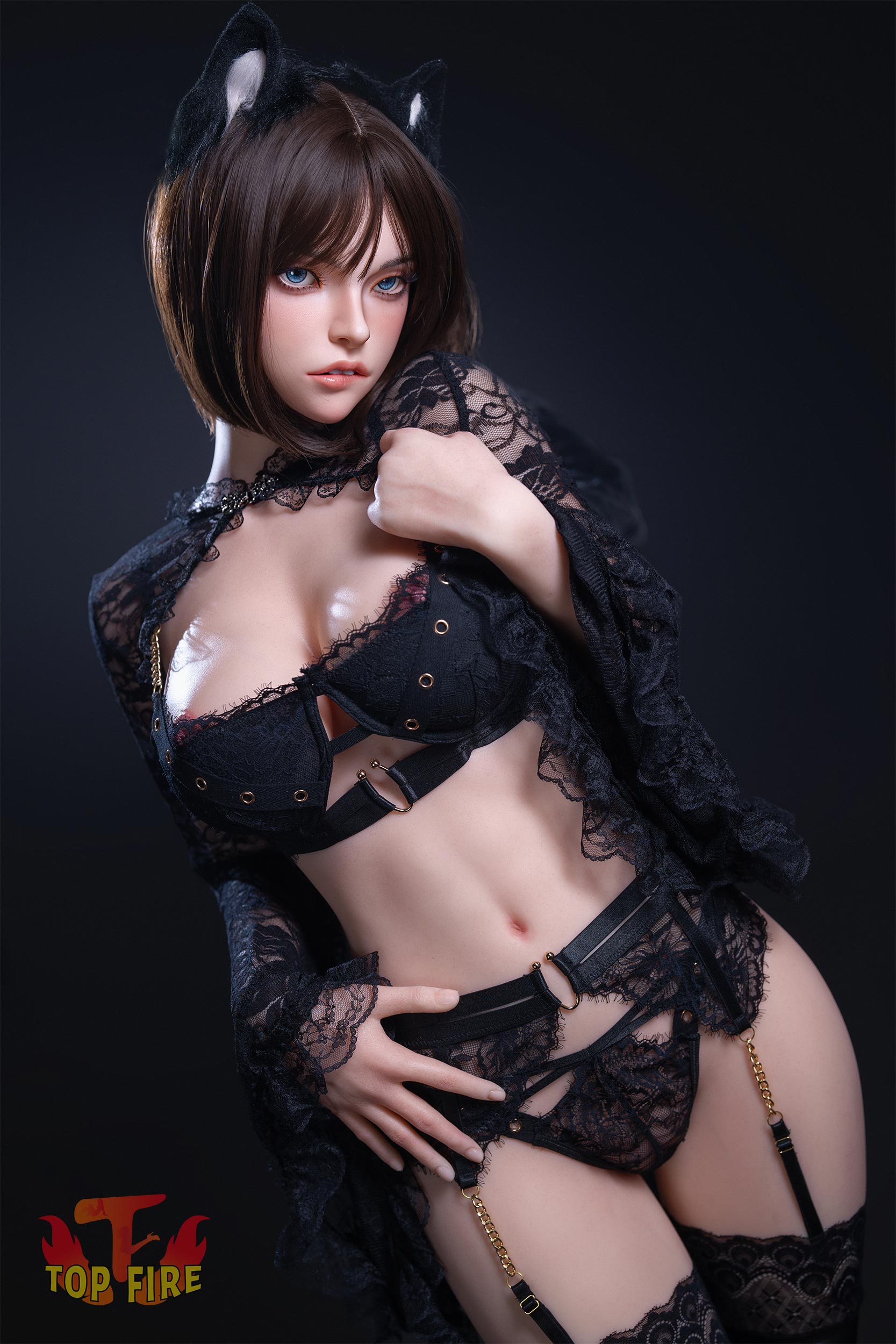 Harper - Lace-Trimmed Goddess (5'2" Premium Platinum Silicone)
