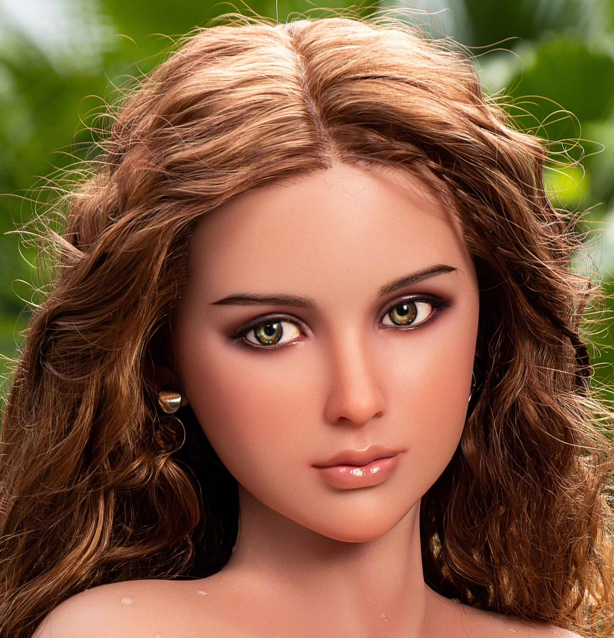 AI Robot Wife Love Doll Silicone Head Movable Jaw Hair-Implanted Realistic Real Touch Waterproof Seamless Soft Skin Sex Doll