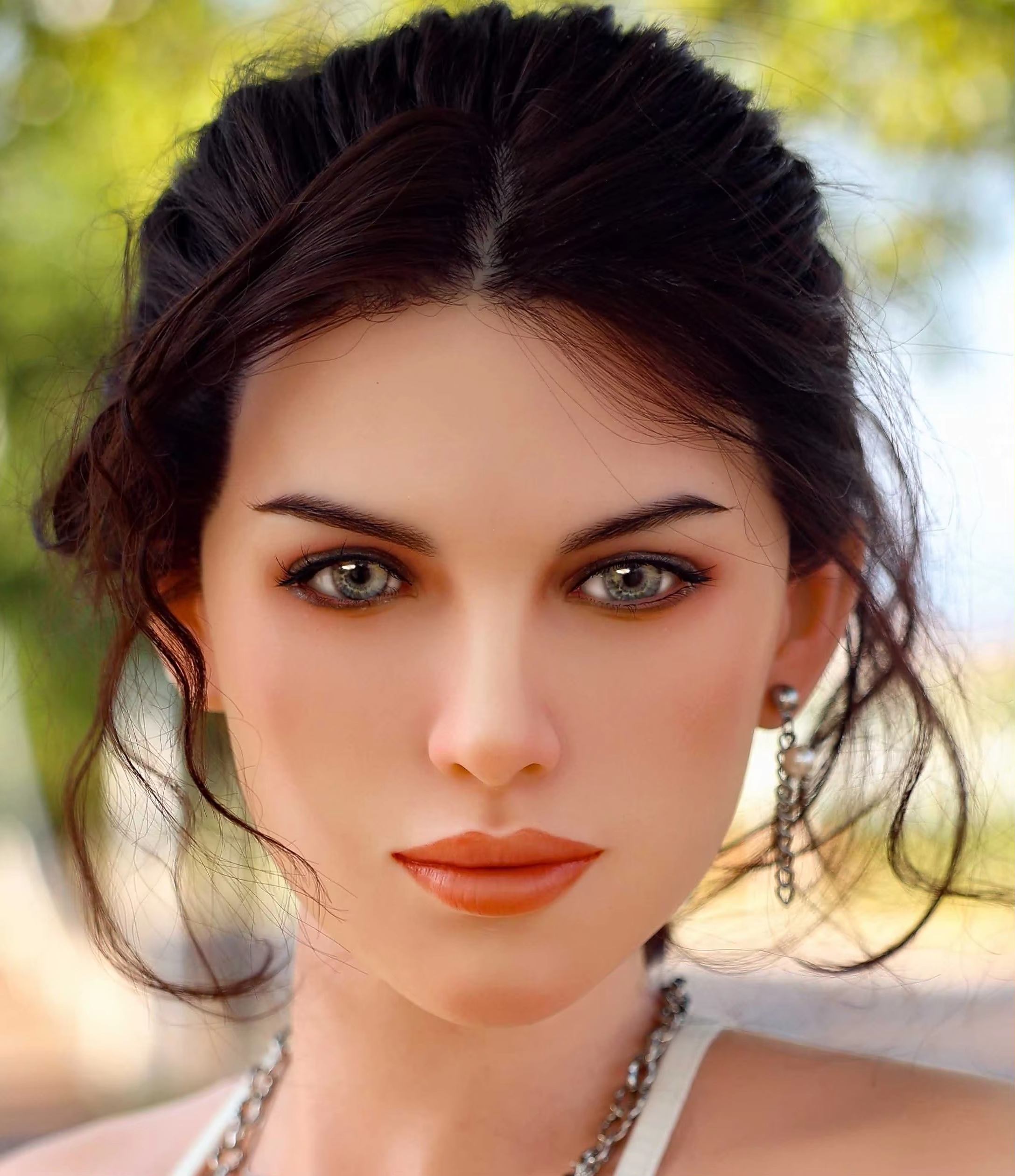 AI Robot Wife Love Doll Silicone Head Movable Jaw Hair-Implanted Realistic Real Touch Waterproof Seamless Soft Skin Sex Doll