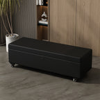 Multifunctional Privacy Storage Sofa Stool with Lock and Wheels Discreet Doll Storage Cabinet