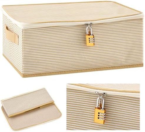 Discreet Lockable Storage Box with Password Lock for Personal Items and Accessories