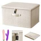 Discreet Lockable Adult Toy Storage Box with Combination Lock Foldable Waterproof Case