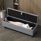 Multifunctional Privacy Storage Sofa Stool with Lock and Wheels Discreet Doll Storage Cabinet