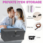 Discreet Lockable Adult Toy Storage Box with Combination Lock Foldable Waterproof Case