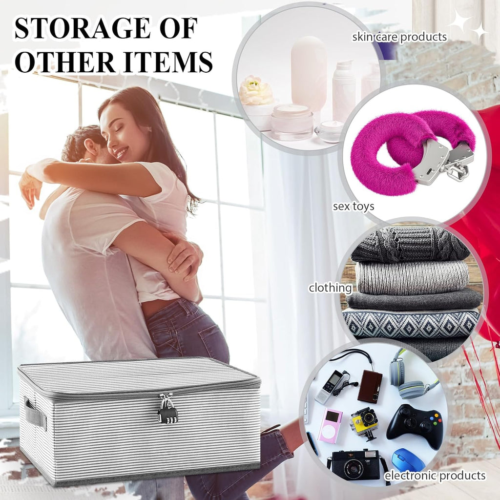 Discreet Lockable Storage Box with Password Lock for Personal Items and Accessories