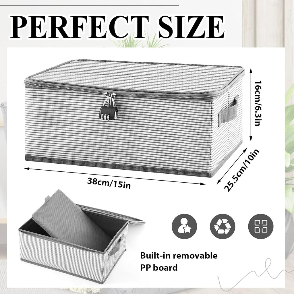 Discreet Lockable Storage Box with Password Lock for Personal Items and Accessories