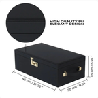 Premium Discreet Lockable Storage Box with Combination Lock - IPX7 Waterproof PU Leather
