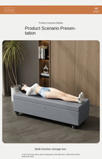 Multifunctional Privacy Storage Sofa Stool with Lock and Wheels Discreet Doll Storage Cabinet