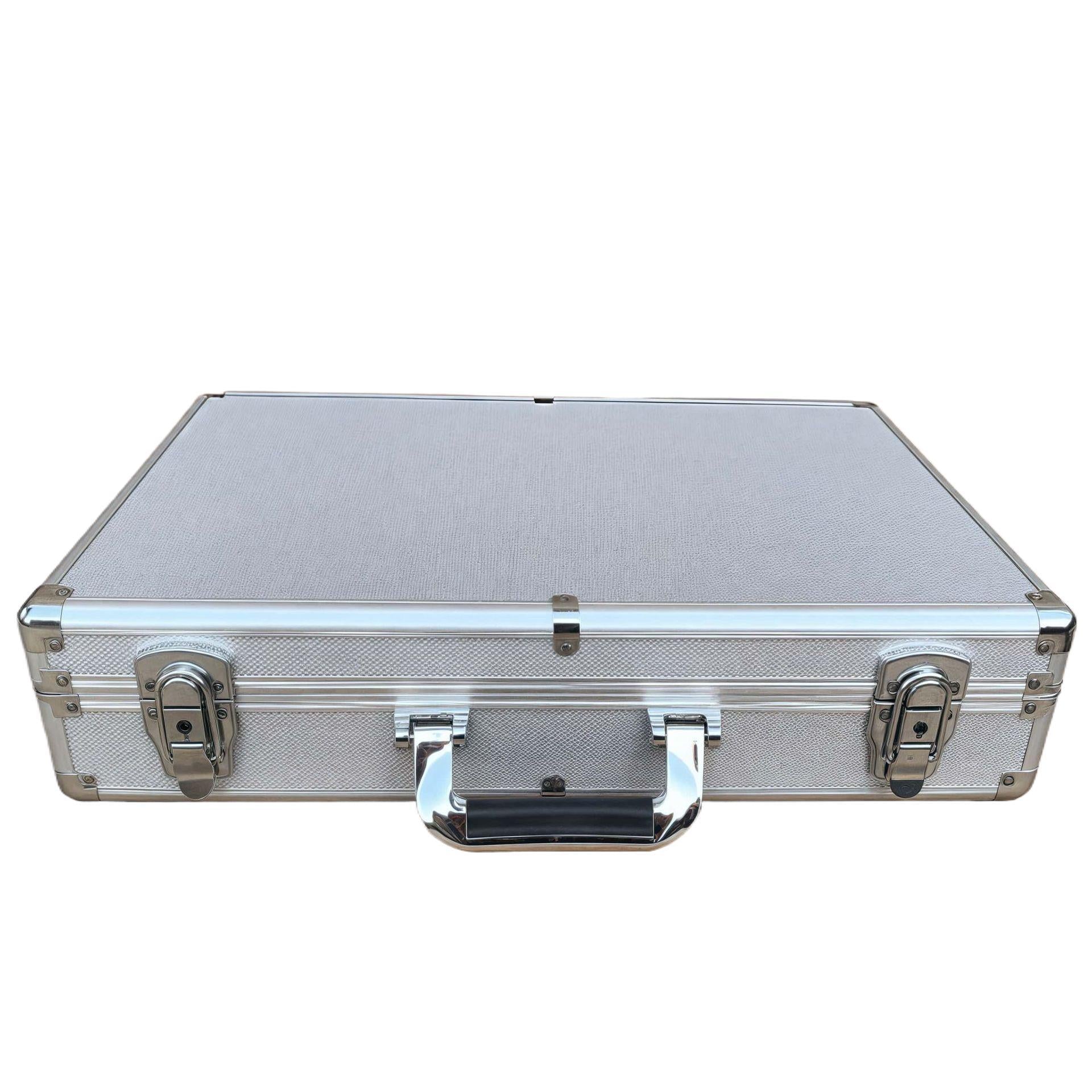 Premium Aluminum Briefcase with 3-Digit Combination Lock Discreet Privacy Storage Case