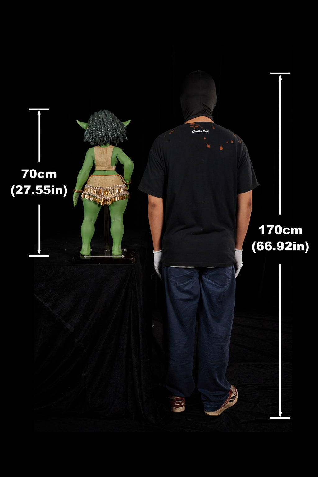 70cm Goblin Style Full Silicone Adult Doll Si70cm AT Green Skin
