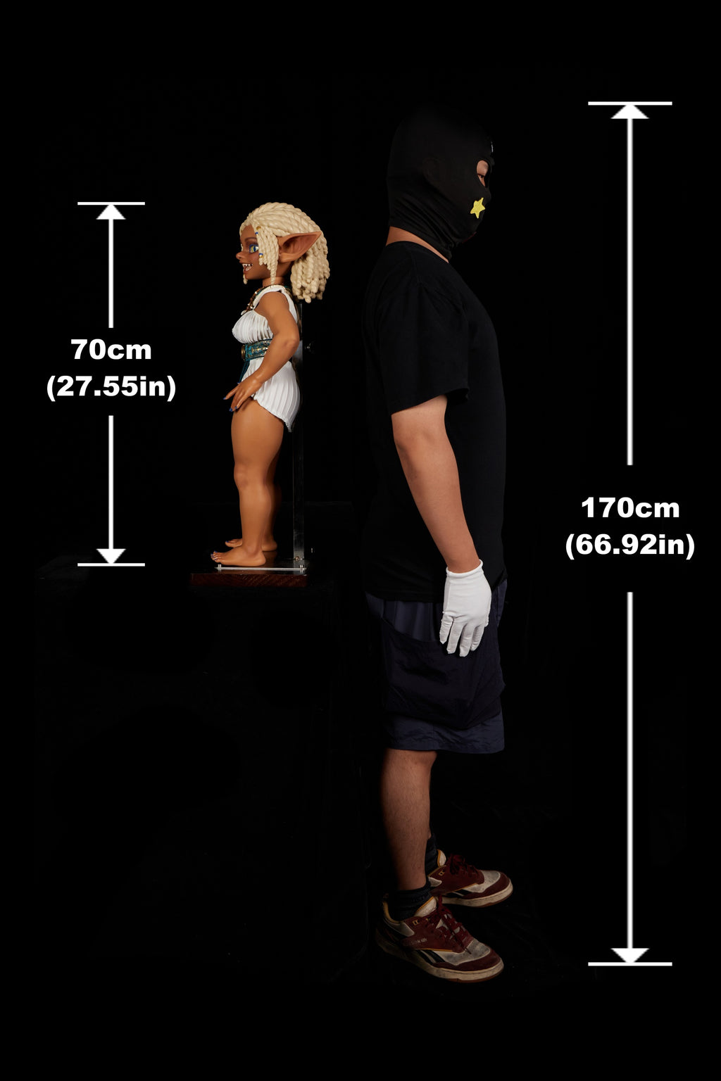 70cm Goblin Style Full Silicone Adult Doll Si70cm AT Tan Skin